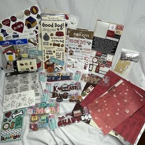 Dog themed scrapbook supplies
